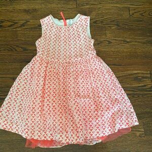 Crewcuts Girls Pink Hearts Dress Size 5